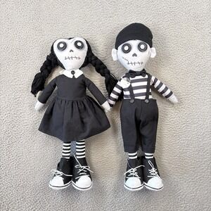 Debi Lilly Zombie Couple Dolls Halloween Plush Statue 22" Set of 2 Girl & Boy‎